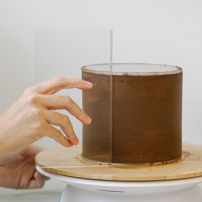 Lacupella Acrylic Cake Icing Frosting Buttercream Scraper Etsy