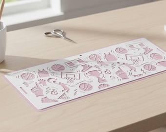 Basketball Kids Art Stencils Reusable Drawing & Painting for Creative Crafts, DIY Art Projects