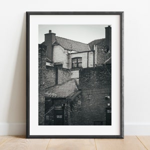 Back House, Wigan Print, Street Photography Prints, Black and White Photography, Original Fine Art Photography