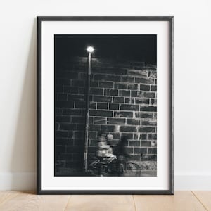 Nocturnal Ride, Manchester Print, Street Photography Prints, Black and White Photography, Original Fine Art Photography