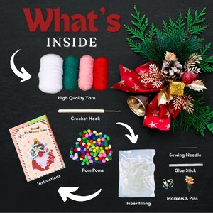 Kit De Crochet Ange DIY Pour Débutants - Taille Finie 15cm - Avec Instructions - Décoration Noël Ou Cadeau Fait Main