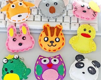 Kids Felt Sewing Kit, Beginner Sewing Craft for Kids, No Needle Sewing Kit, Mystery Animal Plush, Classroom Craft Activity, DIY Party Favors