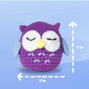 Beginner Crochet KIT - Amigurumi Frog, Easy Crochet Penguin Starter Kit, Amigurumi Plushie Owl, Diy Craft Kit Gift, Learn How To Crochet Kit image 7