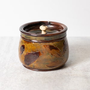 Antique Royal Doulton Ceramic Humidor Tobacco Jar Natural Foliage Decoration