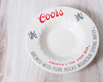 Vintage Coors Ceramic Ashtray 6”....Not your Average Coors ashtray find 