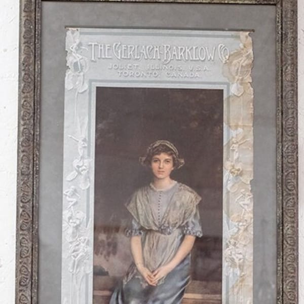 Gerlach-Barlow Large Advertising Piece Complete 1917 Calendar in Custom Frame