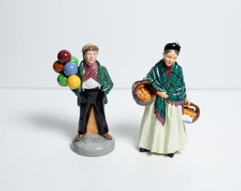 English Royal Doulton Figures H.N. 1953 "The Orange Lady" and H.N. 2934 "Balloon Boy"