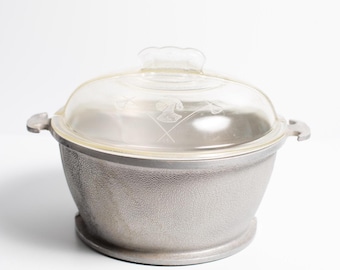 Guardian Service Aluminum Cooking Pot with Glass Lid Round and Tapered 4 Qt