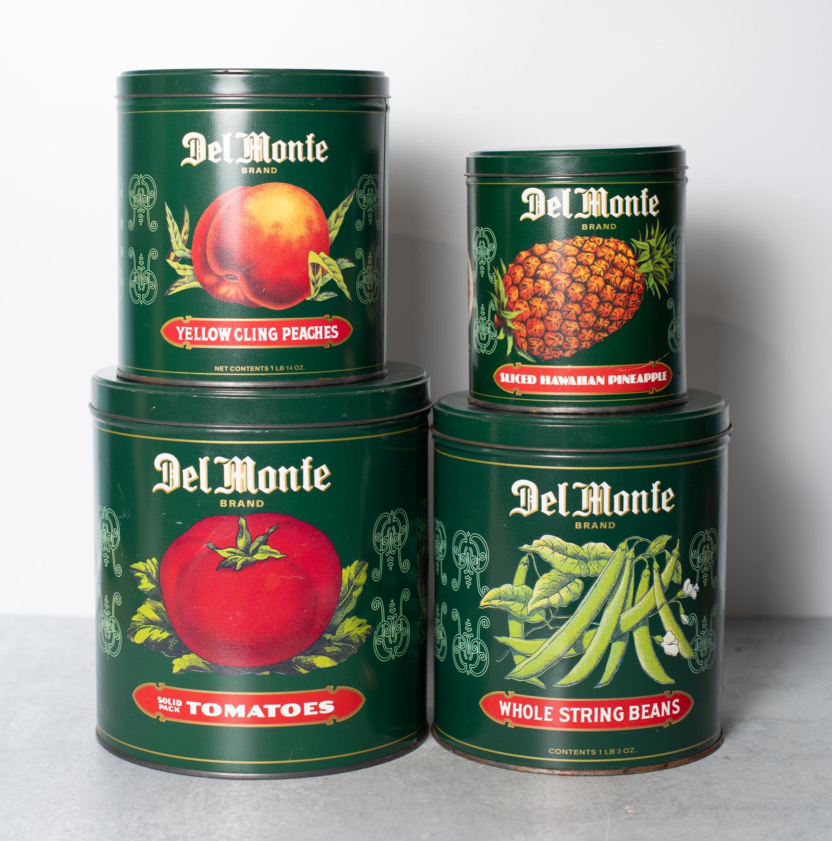 デルモンテ　キャニスター　tin缶　DelMonte Vintage Del Monte Pineapple Slices Advertising Tin Can