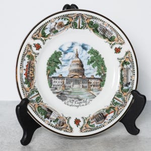 Assiette vintage en céramique à collectionner The Capital Washington D.C. USA