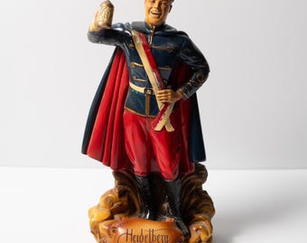 Jolly Heidelberg Beer Advertising Statue Painted Chalkware
