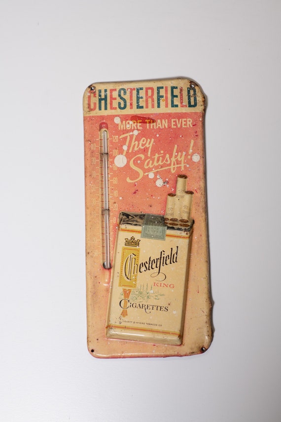 how much is a pack of chesterfield cigarettes 1921 CIGARETTE BARBER FRENCH PARIS TOBACCO SMOKE ART AD FC4307 Made from authentic looking light brown card Chesterfield King Cigarettes Metal Sign