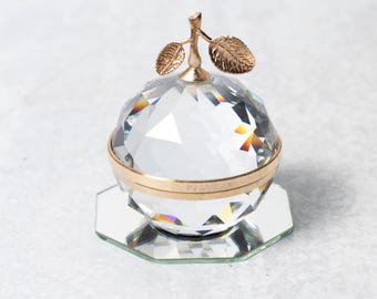 Swarovski Crystal Apple with Mirrored Interior Desk Ornament