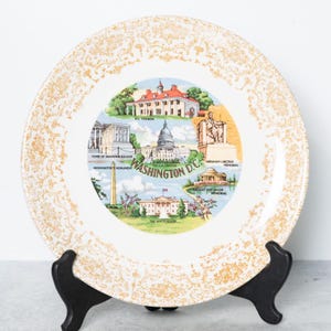 Assiette en céramique à collectionner souvenir Washington D.C.