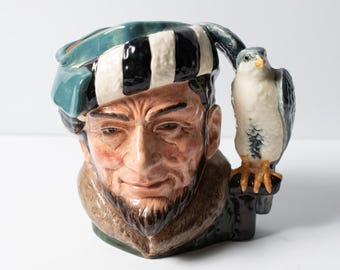 Royal Doulton of England The Falconer Ceramic Pitcher D 6533 Toby Mug 1959