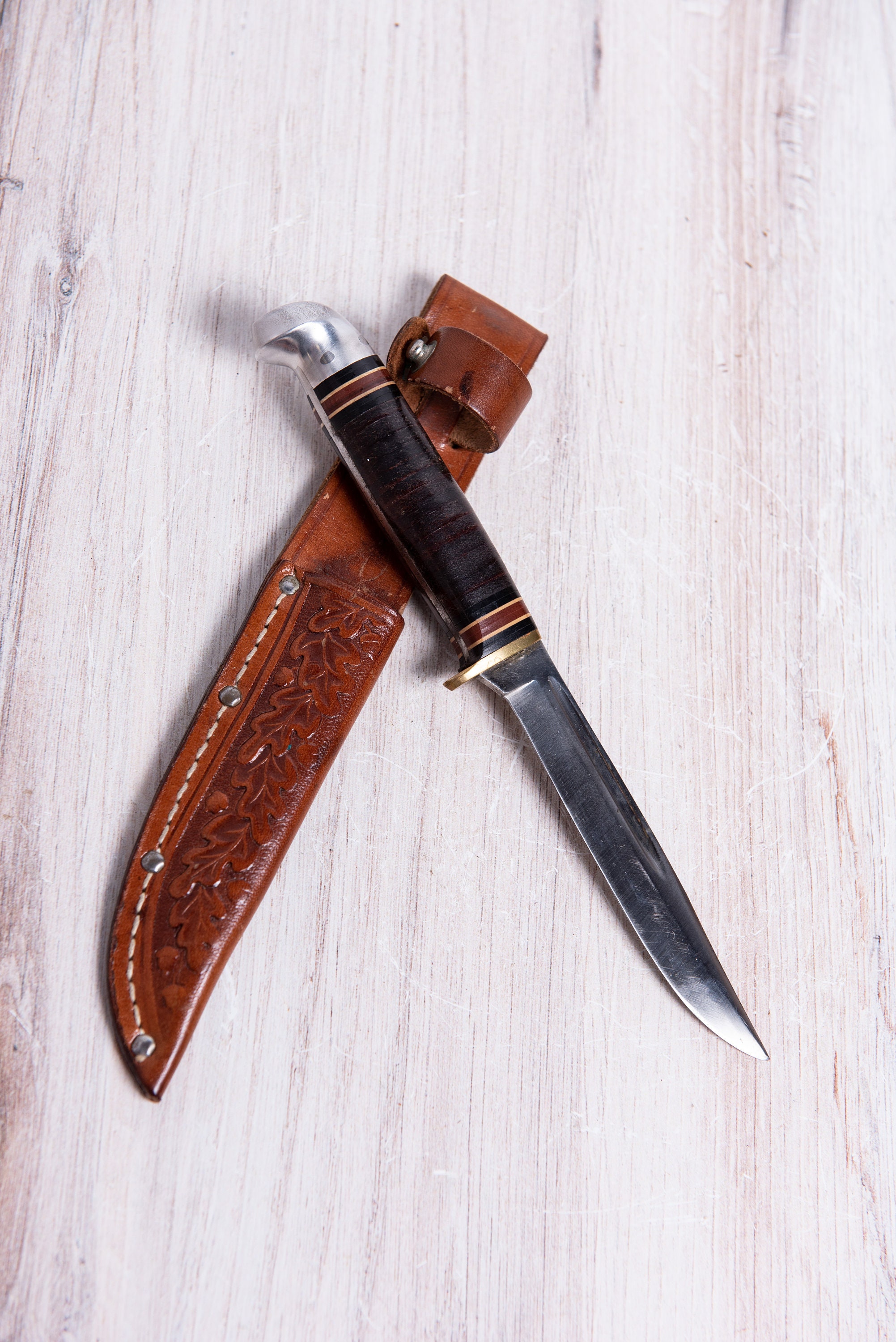 Vintage Western Fixed Blade Knife Boulder Colorado With Etsy