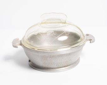 Small Guardian Service Aluminum Cooking Pot with Glass Lid Round and Tapered 1 Qt