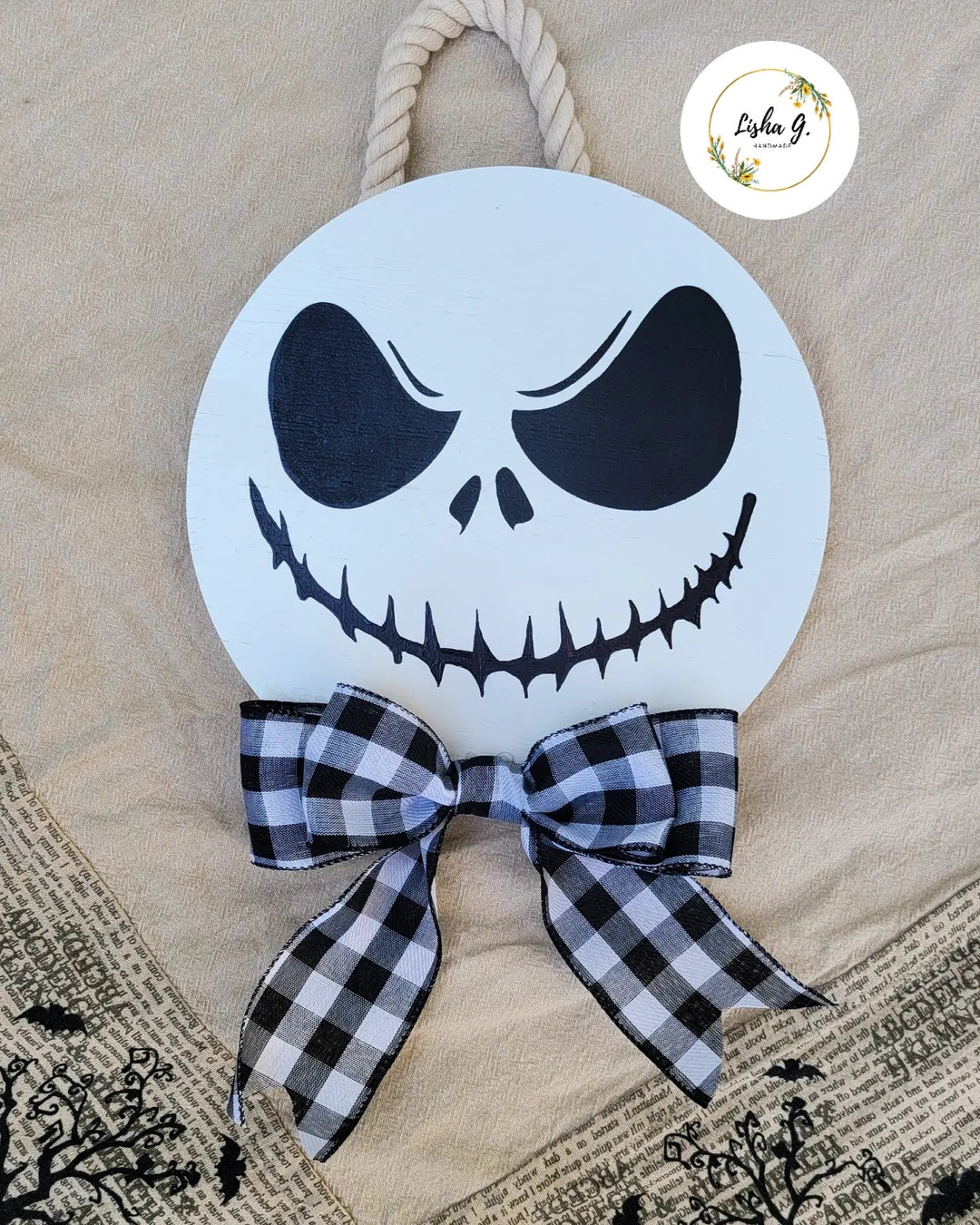 Jack Skellington Door Hanger Etsy