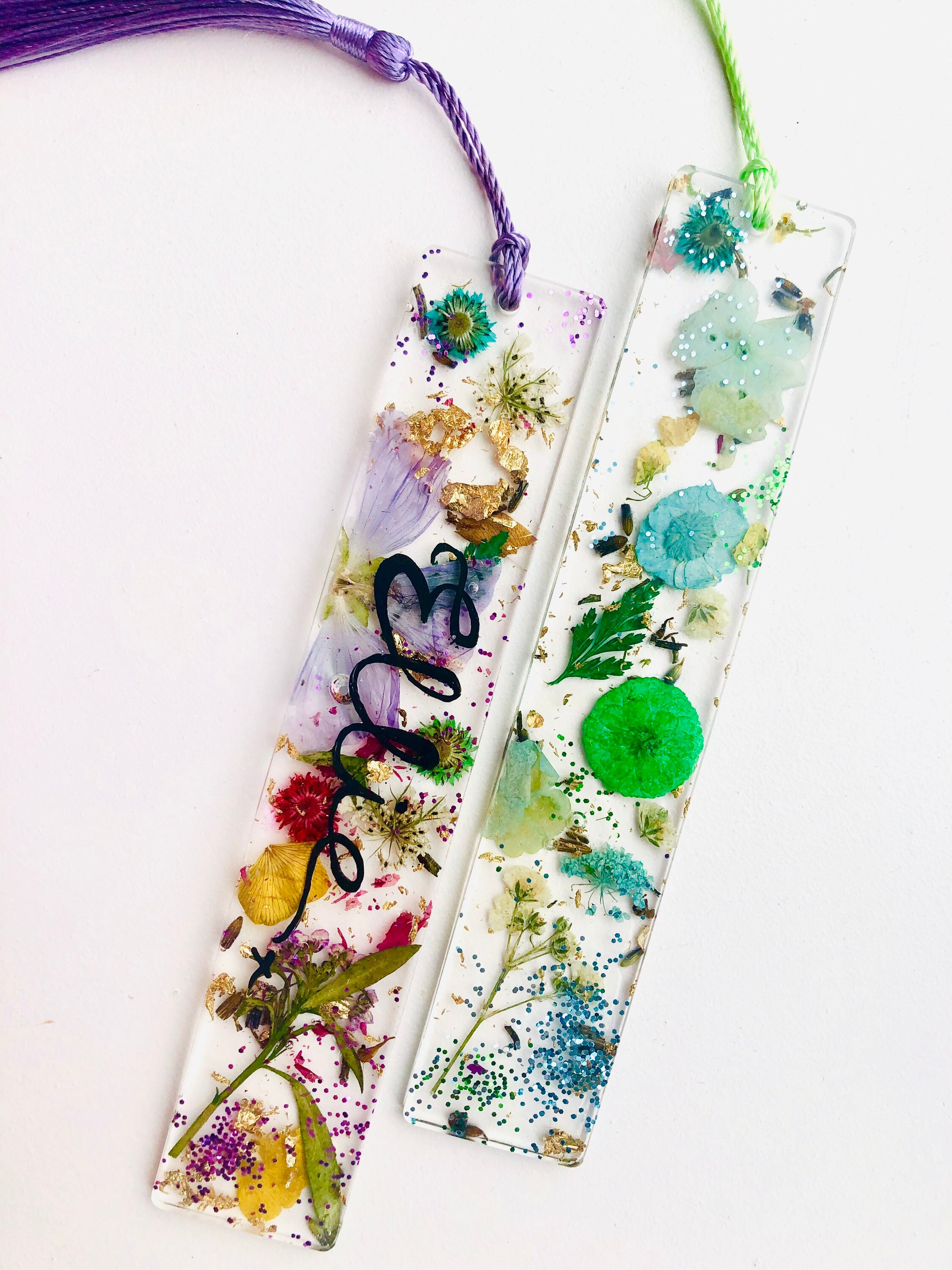 Personalised Resin Bookmark Custom Made Bookmark Book Etsy