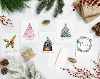 Set of 10 Christmas cards to choose from