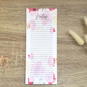 List notepad 3.5x8.5 magnetic watercolor