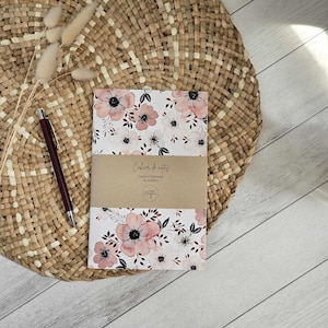 Journal cahier de notes carnet fleuri - 5.5" x 8.5" - 40 pages