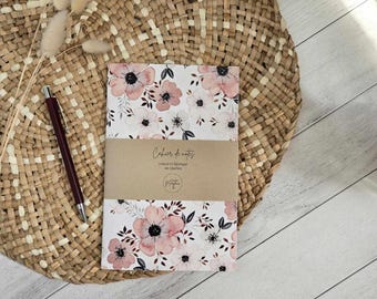 Journal cahier de notes carnet fleuri - 5.5" x 8.5" - 40 pages