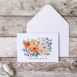 Thoughtful floral greeting card 5x7 no text
