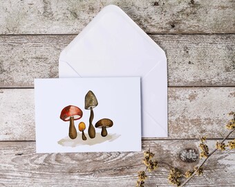 Carte de souhaits champignons