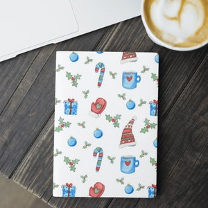 Holly bullet journal recycled paper 40 pages 5.5x8.5 Christmas notebook