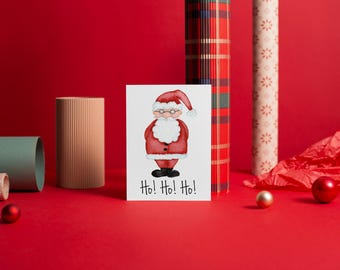 Santa Claus 5x7 Watercolor Christmas Card