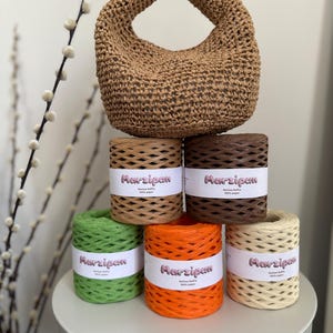 Rarissa Raffia 100% Papierbast Strohgarn 200 m, empfohlene Haken- / Nadelstärke 4,5 mm