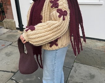 Chunky Oversized Crochet Cardi / Cardigan pattern / PDF download / DIY tutorial