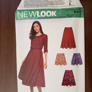 New Look 6311 Flared Skirt Sewing Pattern: Misses&#39; Size A (8-20)