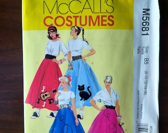 Poodle Skirt Sewing Pattern: McCall's M5681, Misses' & Women's Costumes