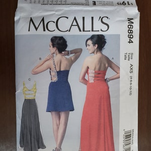 Misses&#39; Strappy Formal Dress: McCall&#39;s M6894 Sewing Pattern, Size AX5 (4-12)