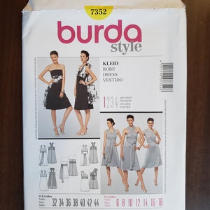 Burda 7352 Misses&#39; Dress Sewing Pattern, Size 6-18