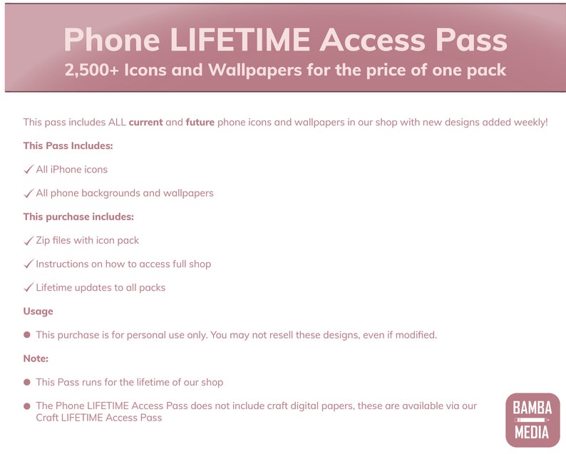 Personalize Phone iPhone Icons Pink Rose Gold Aesthetic iOS14 App Covers iOS 14 Icons LIFETIME Access Includes All Icons and Wallpapers