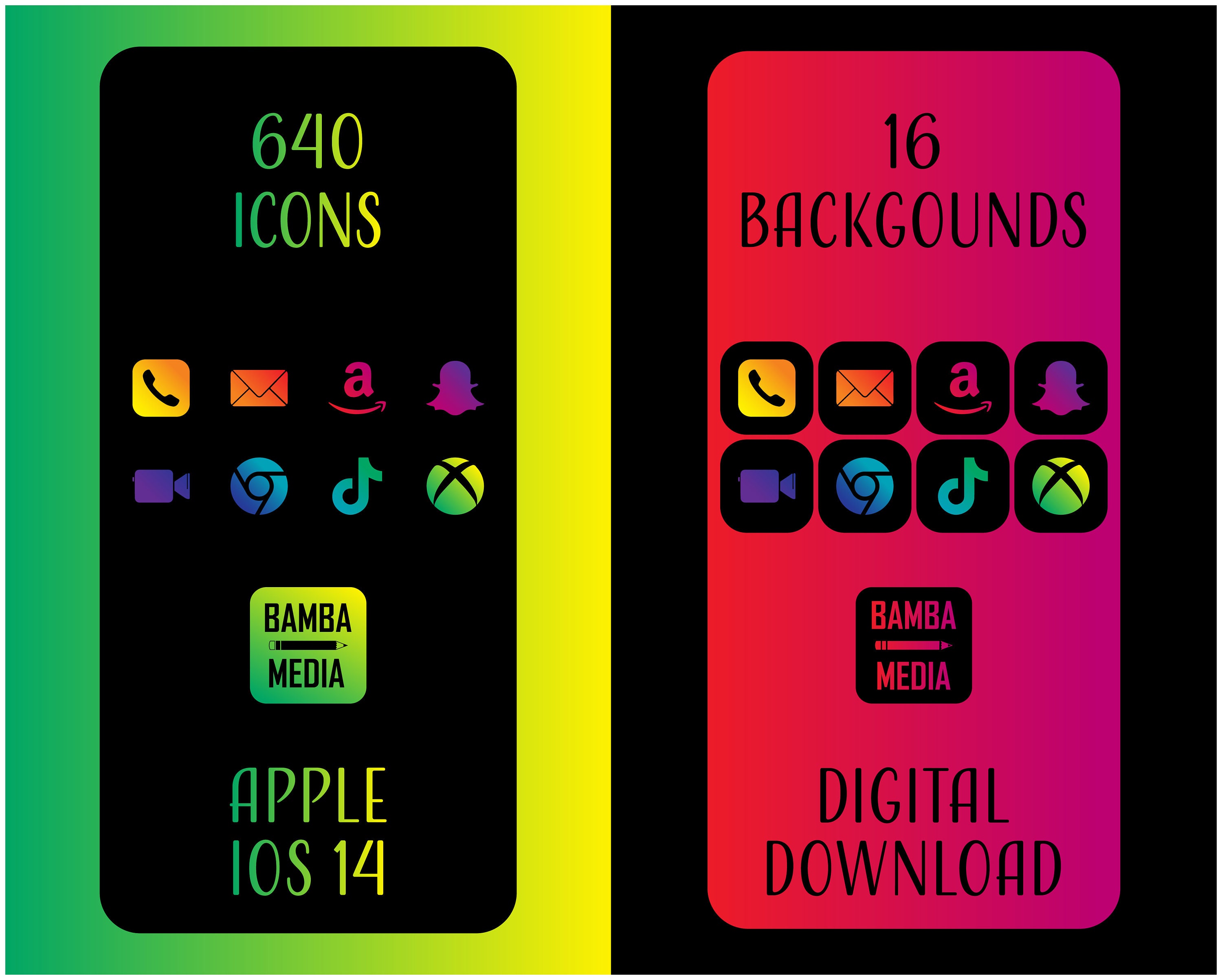 Ios 14 Neon Icons Ombre Gradient Aesthetic 16 Backgrounds Facetime < back icon search home. ios 14 neon icons ombre gradient