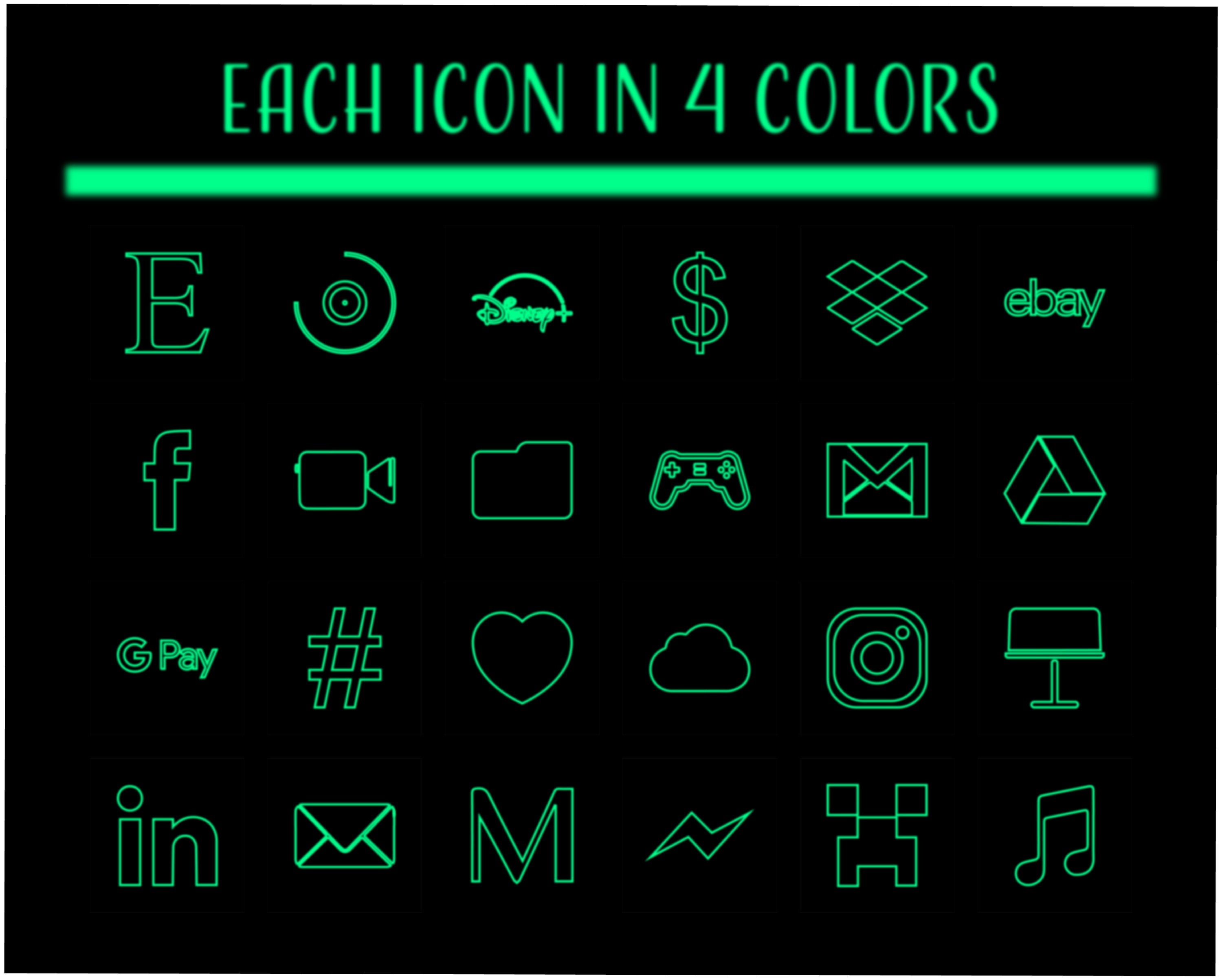 Ios 14 App Icons 80s Neon Iphone Icons Iphone Aesthetic Ios14 Covers Lifetime Access To All Icons And Wallpapers Personalize Phone