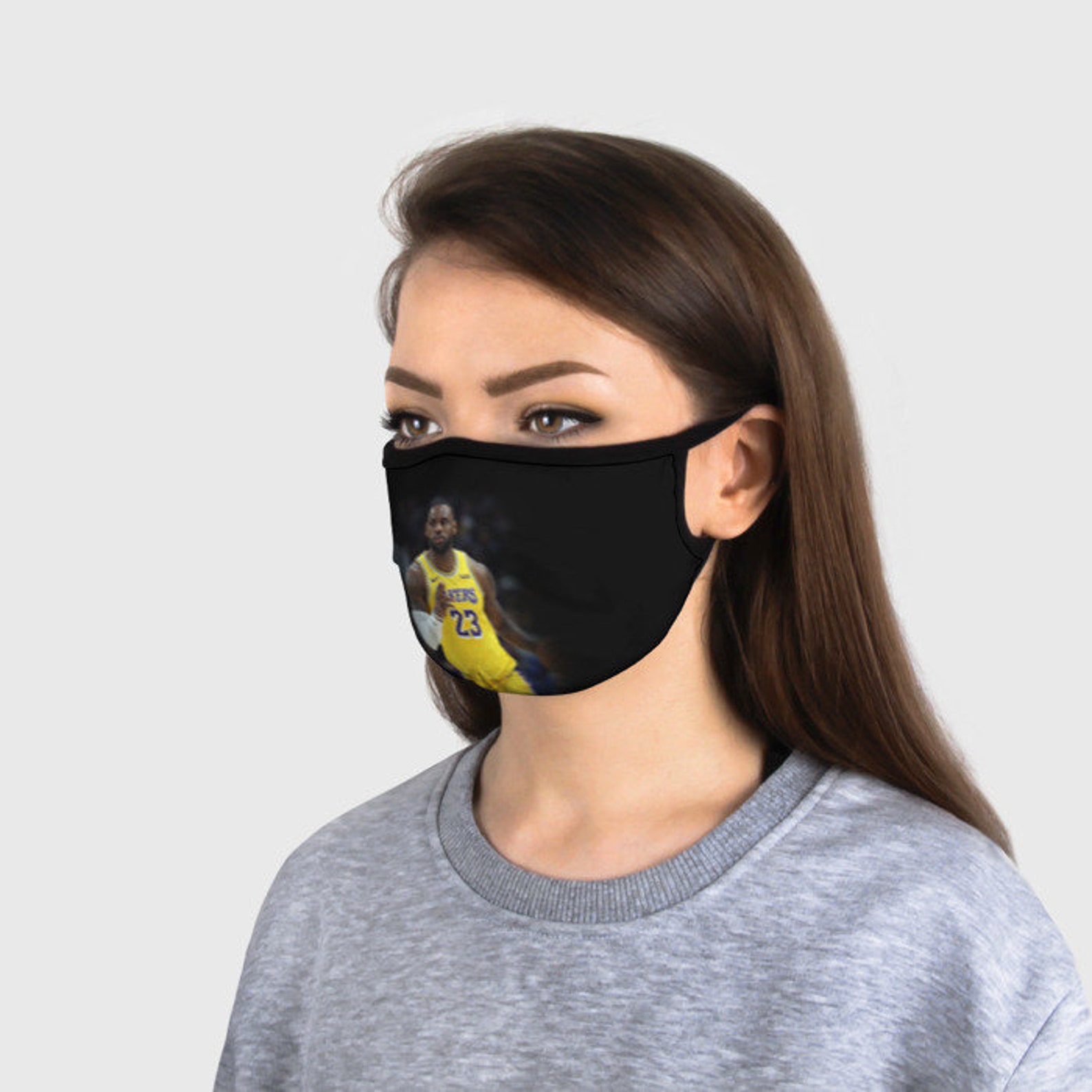 LeBron James Face Mask LA Lakers Basketball Fashion Mask Etsy