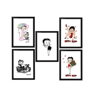 SUPER SPECIAL OFFER!!! Betty Boop A4 Posters/Prints Bundle, Printable Wall Art, Instant Digital Downloadable Art Prints. Unique Gift.