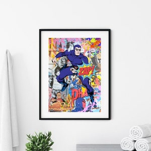 ファントム ウォールプリント/ポスター、クラシックな漫画キャラクター ウォールアート、ファントム プリント可能 インスタント デジタル ダウンロード。ユニークなギフト。直前のギフト
