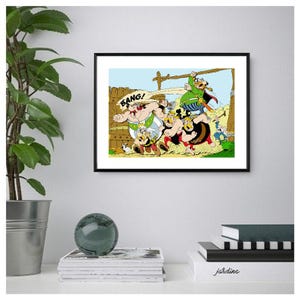 Asterix, Obelix & Dogmatix Poster/Print, Classic Comic/Cartoon Wall Print, Printable Wall Art, Instant Digital Download. Unique Gift.