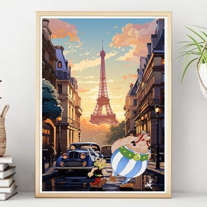 Asterix and Obelix Cartoon Comic Character Graffiti Poster/Print, Printable Wall Art, Instant Digital Download. Unique Last Minute Gift.