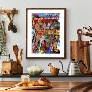 Retro 80s Cartoon Character Graffiti Poster/Print, Classic Cartoon Printable Wall Art, Instant Digital Download. Unique Gift.