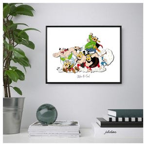 Asterix, Obelix & Dogmatix Poster/Print, Classic Comic/Cartoon Wall Print, Printable Wall Art, Instant Digital Download. Unique Gift.