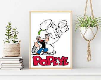 Vintage Popeye Movie Poster A3 Print - Etsy 日本