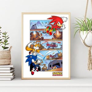 Video Game Poster, Sonic The Hedgehog Poster/Print, Printable Arcade Wall Art, Instant Digital Download. Unique Last Minute Gift