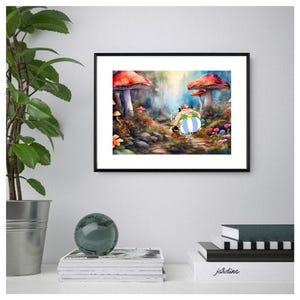 Asterix, Obelix and Dogmatix Poster/Print, Classic Cartoon Character Wall Print, Printable Wall Art, Instant Digital Download. Unique Gift.